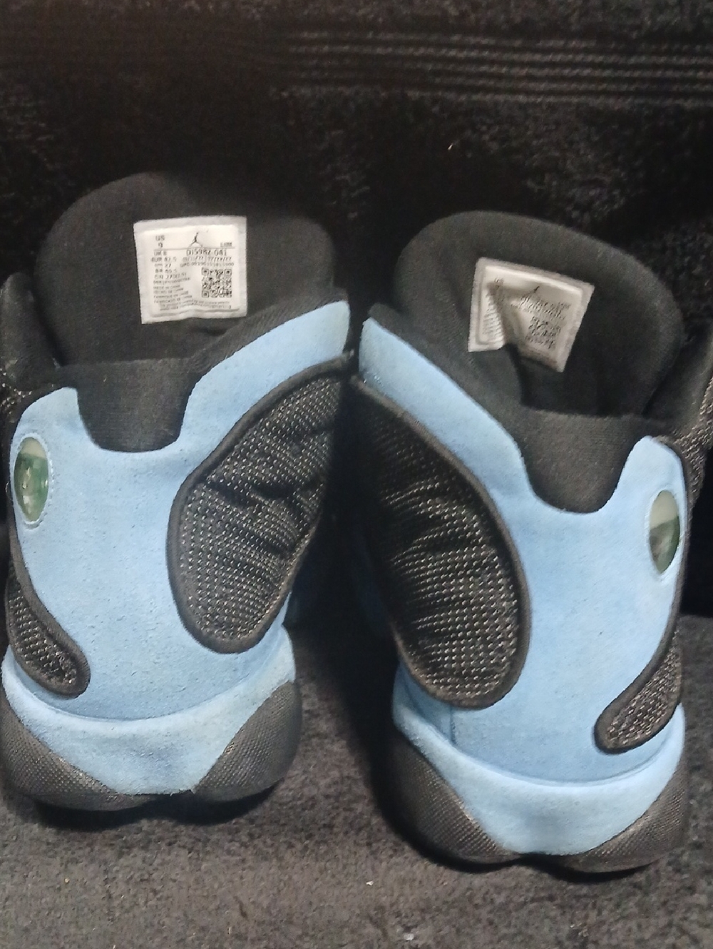 Air Jordan Retro 13 "BLACK UNIVERSITY BLUE" .Mens Size-9 100% AUTHENTIC! - Picture 5 of 12